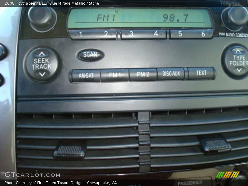 Blue Mirage Metallic / Stone 2008 Toyota Sienna LE