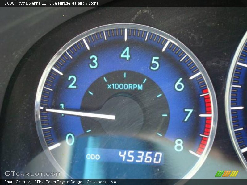 Blue Mirage Metallic / Stone 2008 Toyota Sienna LE