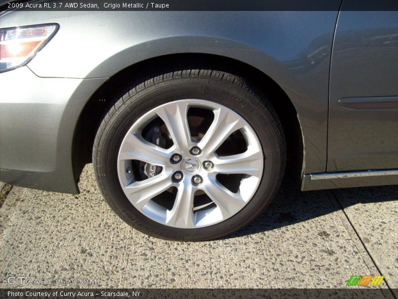 Grigio Metallic / Taupe 2009 Acura RL 3.7 AWD Sedan