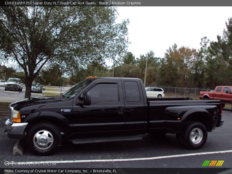Black / Medium Graphite 1999 Ford F350 Super Duty XLT SuperCab 4x4 Dually