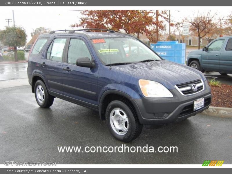 Eternal Blue Pearl / Black 2003 Honda CR-V LX