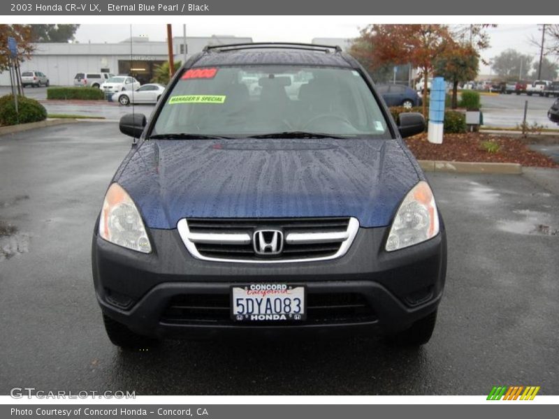 Eternal Blue Pearl / Black 2003 Honda CR-V LX