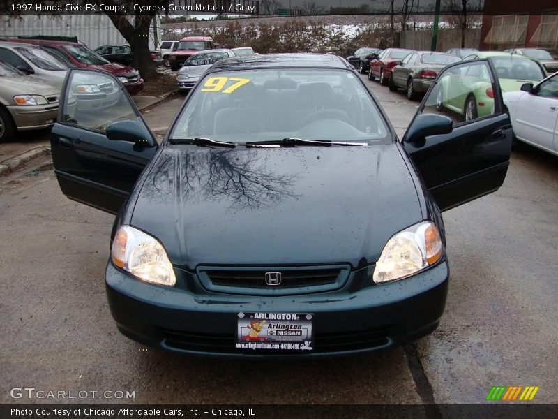 Cypress Green Metallic / Gray 1997 Honda Civic EX Coupe