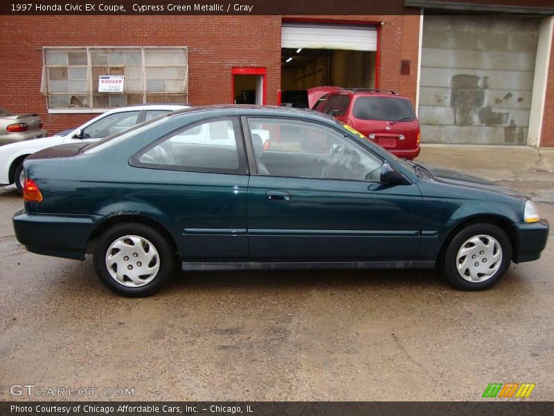 Cypress Green Metallic / Gray 1997 Honda Civic EX Coupe
