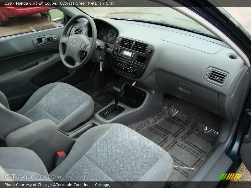 Cypress Green Metallic / Gray 1997 Honda Civic EX Coupe