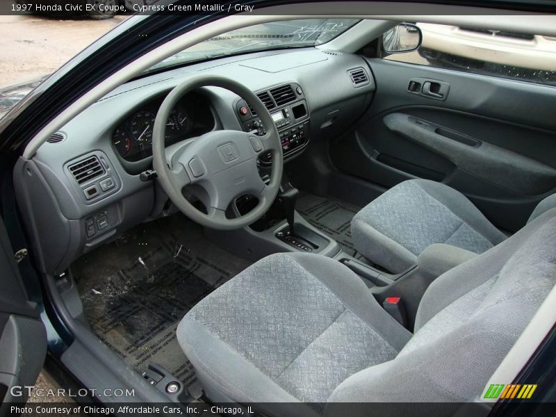 Cypress Green Metallic / Gray 1997 Honda Civic EX Coupe