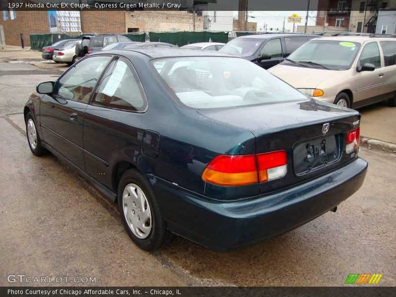 Cypress Green Metallic / Gray 1997 Honda Civic EX Coupe