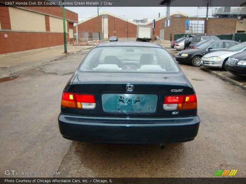 Cypress Green Metallic / Gray 1997 Honda Civic EX Coupe