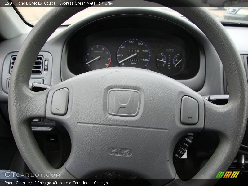 Cypress Green Metallic / Gray 1997 Honda Civic EX Coupe