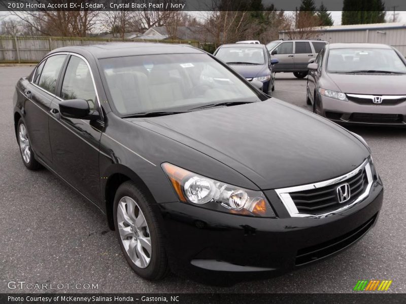 Crystal Black Pearl / Ivory 2010 Honda Accord EX-L Sedan