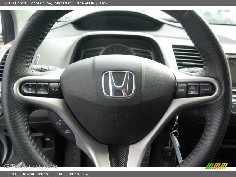 Alabaster Silver Metallic / Black 2008 Honda Civic Si Coupe