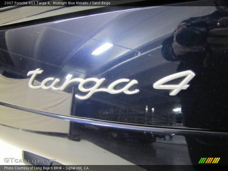 Midnight Blue Metallic / Sand Beige 2007 Porsche 911 Targa 4