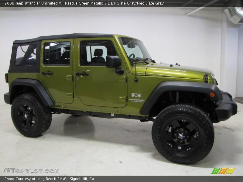 Rescue Green Metallic / Dark Slate Gray/Med Slate Gray 2008 Jeep Wrangler Unlimited X