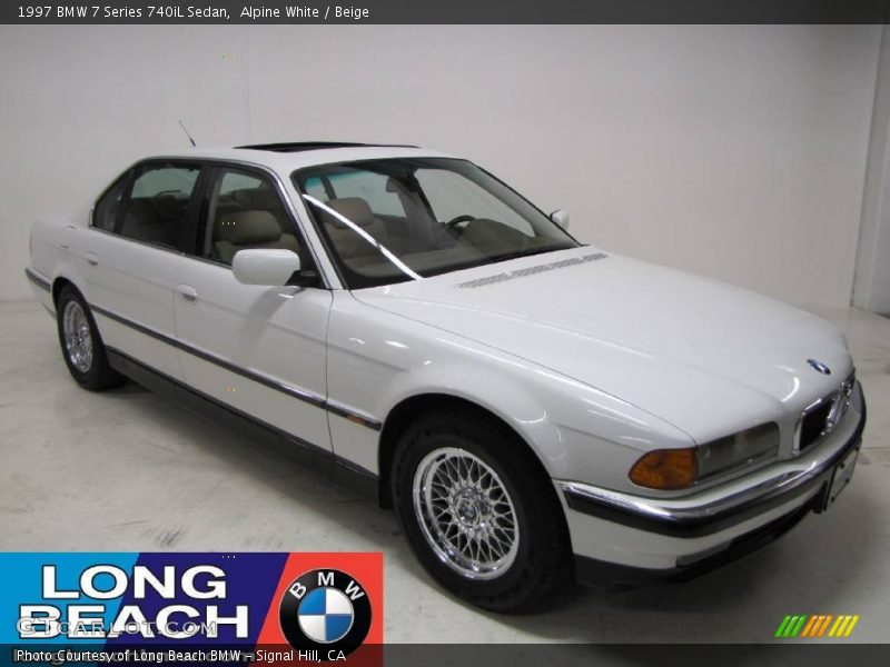 Alpine White / Beige 1997 BMW 7 Series 740iL Sedan