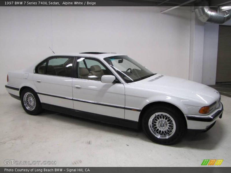 Alpine White / Beige 1997 BMW 7 Series 740iL Sedan