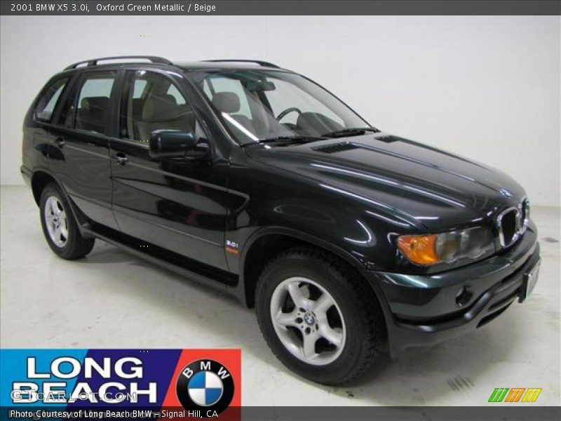Oxford Green Metallic / Beige 2001 BMW X5 3.0i