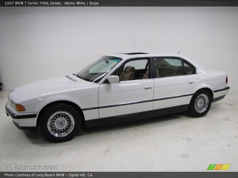 Alpine White / Beige 1997 BMW 7 Series 740iL Sedan