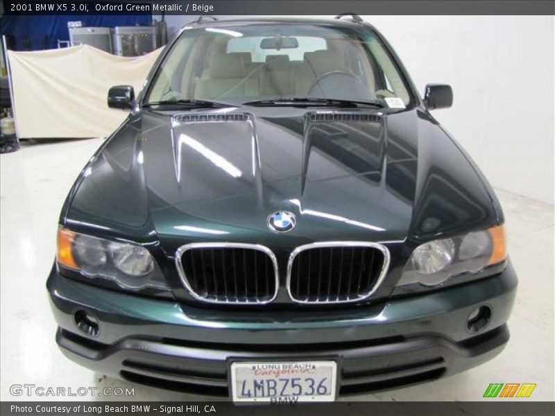 Oxford Green Metallic / Beige 2001 BMW X5 3.0i