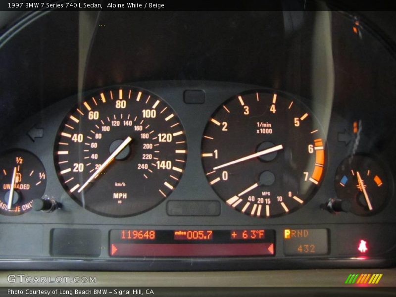 Alpine White / Beige 1997 BMW 7 Series 740iL Sedan