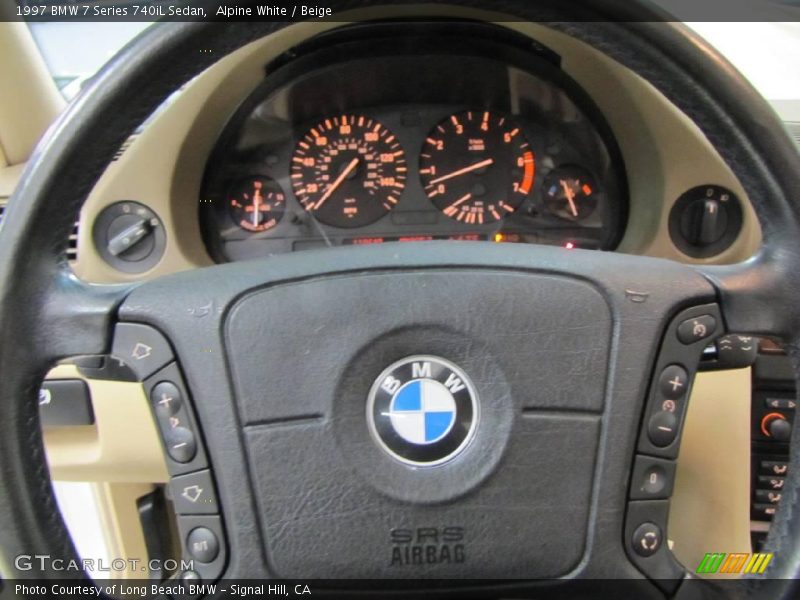 Alpine White / Beige 1997 BMW 7 Series 740iL Sedan