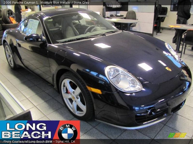 Midnight Blue Metallic / Stone Grey 2006 Porsche Cayman S