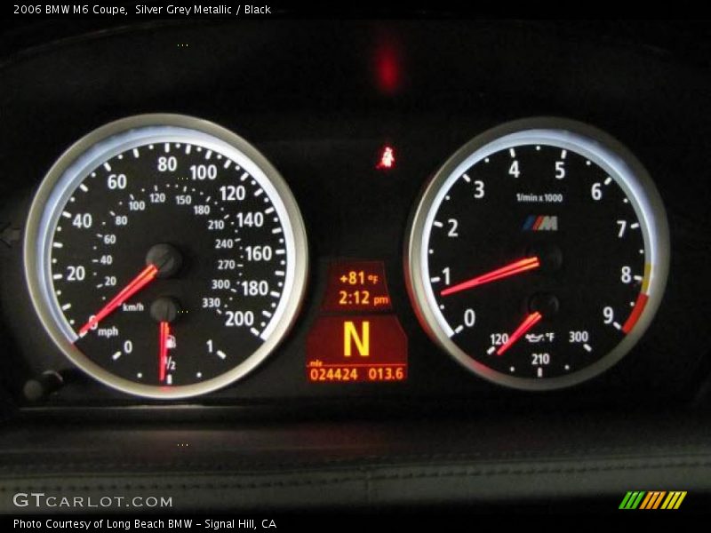 Silver Grey Metallic / Black 2006 BMW M6 Coupe
