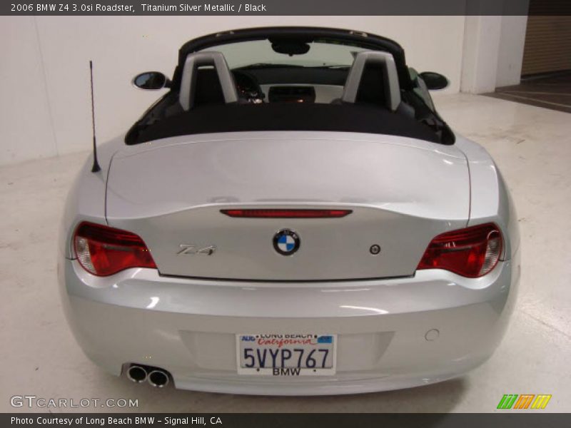 Titanium Silver Metallic / Black 2006 BMW Z4 3.0si Roadster
