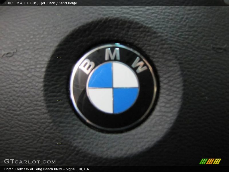 Jet Black / Sand Beige 2007 BMW X3 3.0si