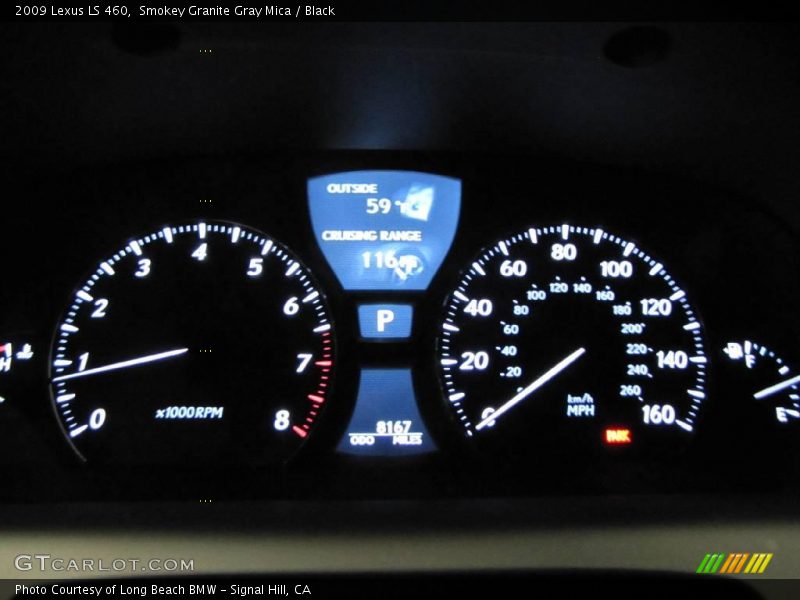 Smokey Granite Gray Mica / Black 2009 Lexus LS 460