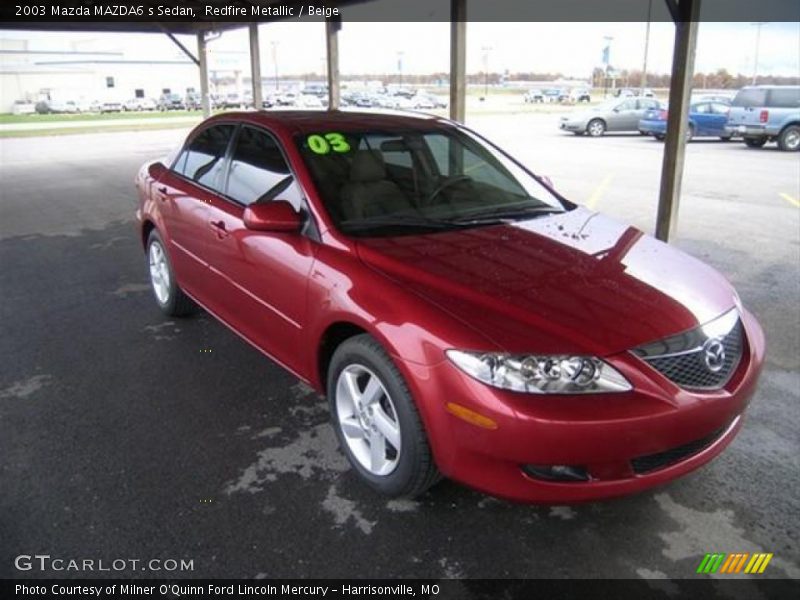 Redfire Metallic / Beige 2003 Mazda MAZDA6 s Sedan