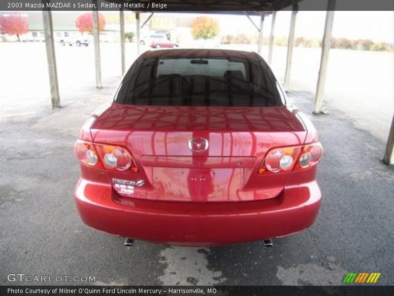 Redfire Metallic / Beige 2003 Mazda MAZDA6 s Sedan