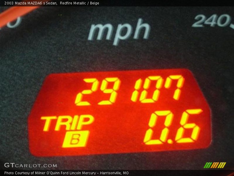 Redfire Metallic / Beige 2003 Mazda MAZDA6 s Sedan