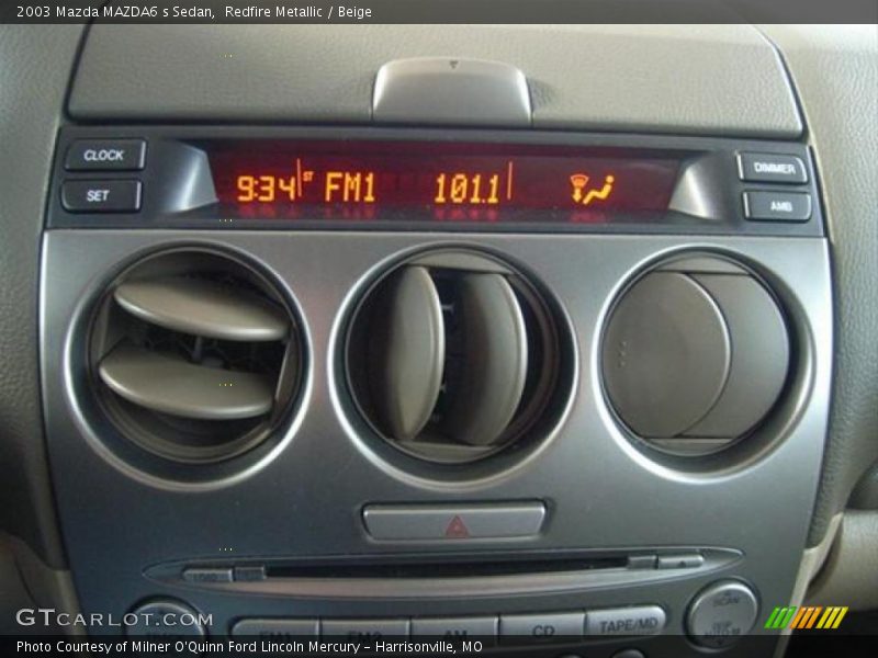 Redfire Metallic / Beige 2003 Mazda MAZDA6 s Sedan