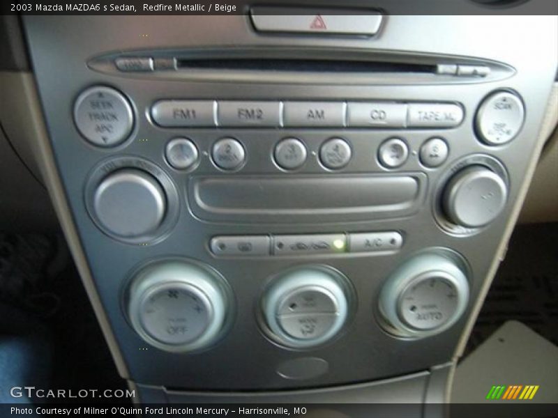 Redfire Metallic / Beige 2003 Mazda MAZDA6 s Sedan