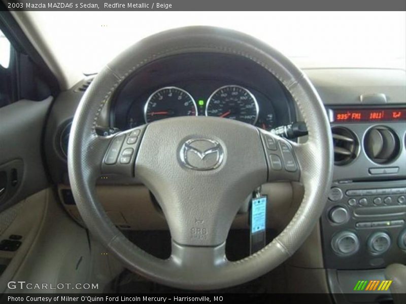 Redfire Metallic / Beige 2003 Mazda MAZDA6 s Sedan
