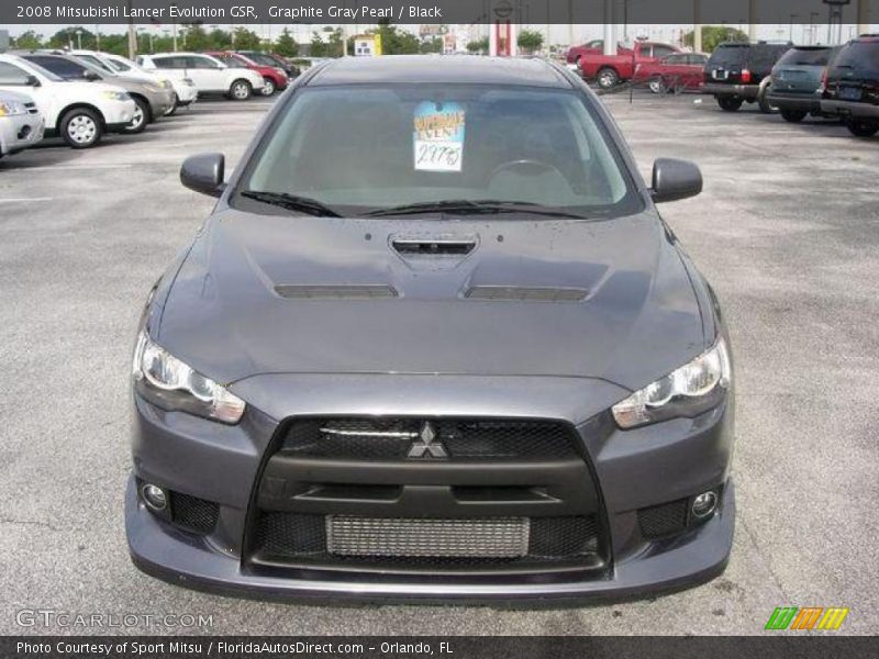 Graphite Gray Pearl / Black 2008 Mitsubishi Lancer Evolution GSR