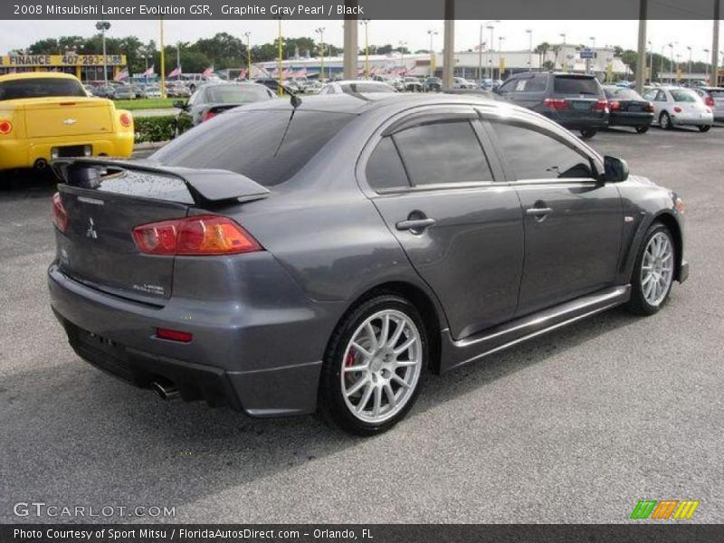 Graphite Gray Pearl / Black 2008 Mitsubishi Lancer Evolution GSR