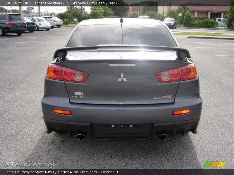 Graphite Gray Pearl / Black 2008 Mitsubishi Lancer Evolution GSR