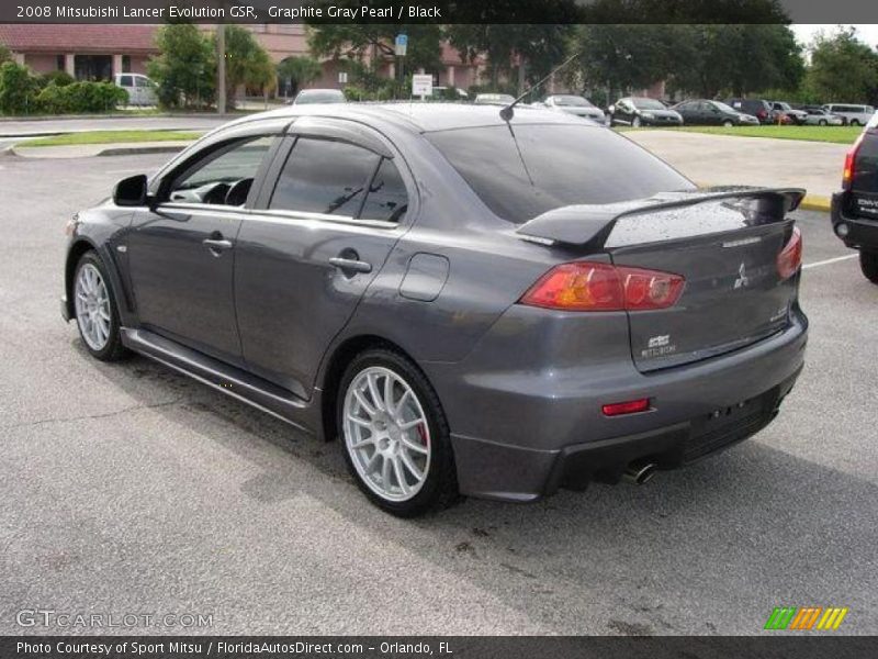 Graphite Gray Pearl / Black 2008 Mitsubishi Lancer Evolution GSR
