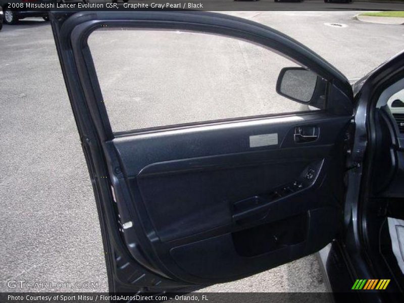 Graphite Gray Pearl / Black 2008 Mitsubishi Lancer Evolution GSR