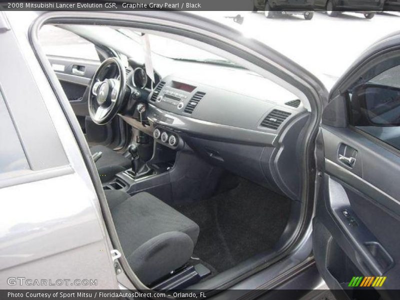 Graphite Gray Pearl / Black 2008 Mitsubishi Lancer Evolution GSR
