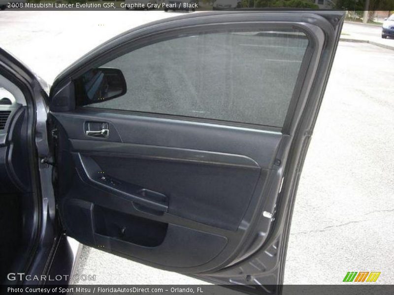 Graphite Gray Pearl / Black 2008 Mitsubishi Lancer Evolution GSR