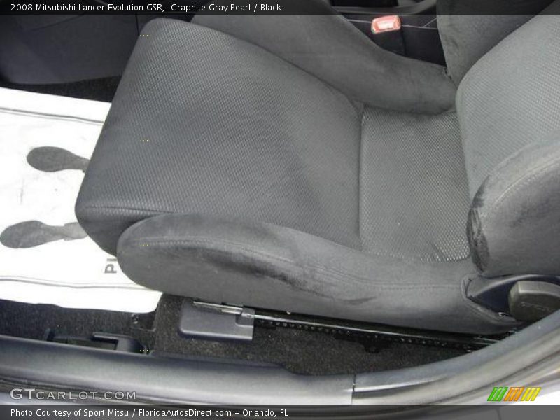 Graphite Gray Pearl / Black 2008 Mitsubishi Lancer Evolution GSR
