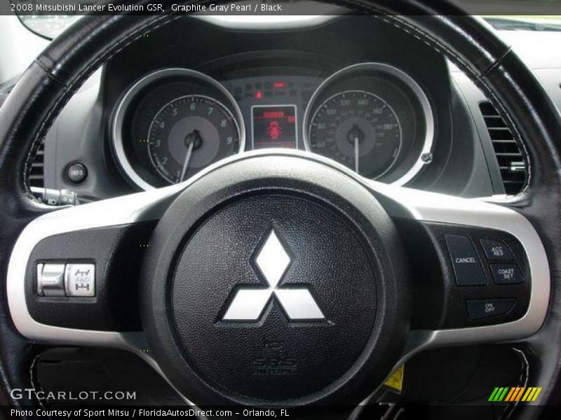 Graphite Gray Pearl / Black 2008 Mitsubishi Lancer Evolution GSR