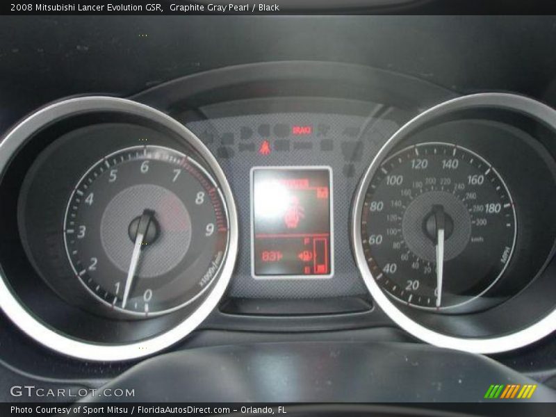 Graphite Gray Pearl / Black 2008 Mitsubishi Lancer Evolution GSR