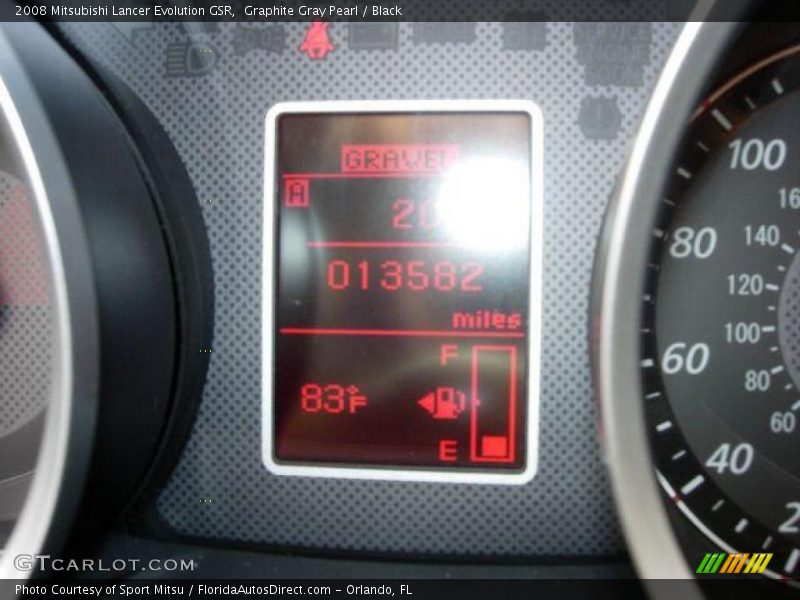Graphite Gray Pearl / Black 2008 Mitsubishi Lancer Evolution GSR