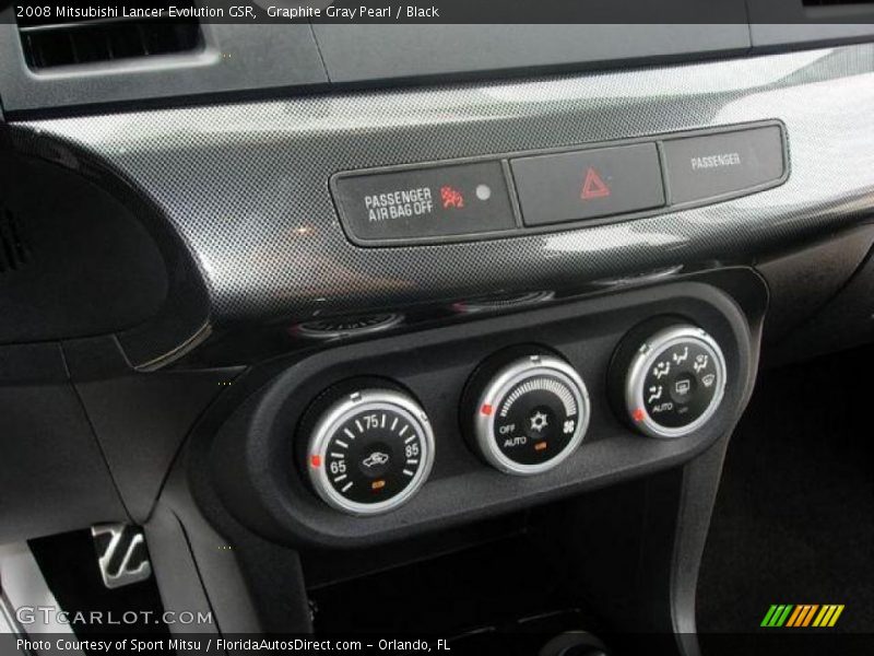 Graphite Gray Pearl / Black 2008 Mitsubishi Lancer Evolution GSR