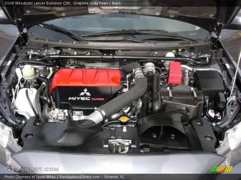 Graphite Gray Pearl / Black 2008 Mitsubishi Lancer Evolution GSR
