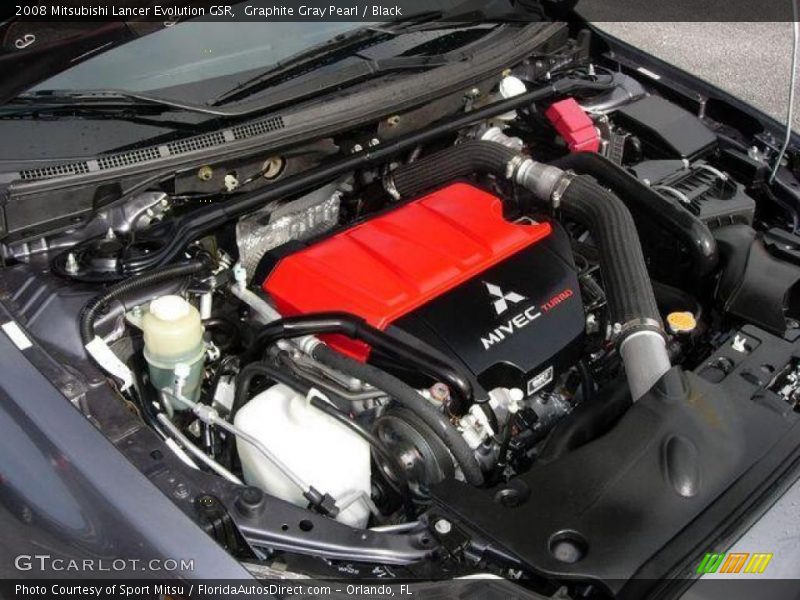 Graphite Gray Pearl / Black 2008 Mitsubishi Lancer Evolution GSR