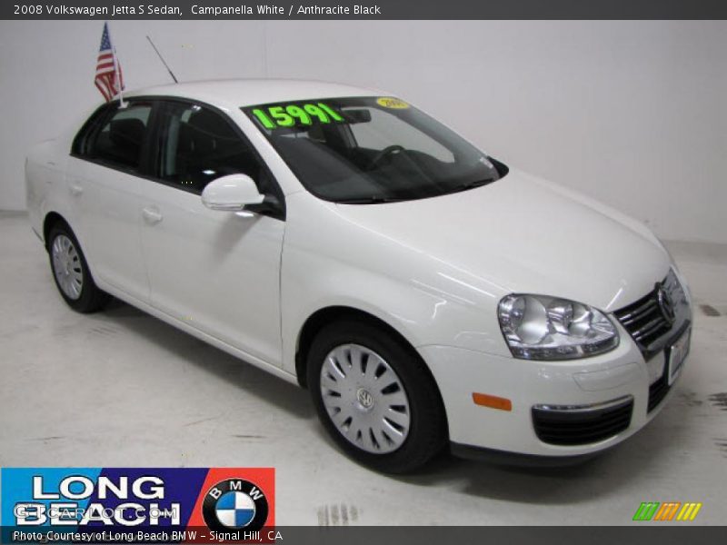 Campanella White / Anthracite Black 2008 Volkswagen Jetta S Sedan